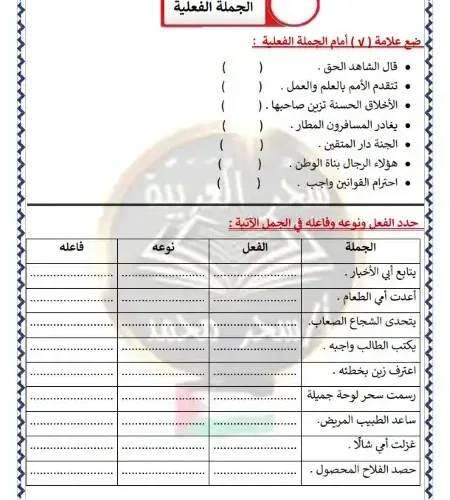 مراجعة قواعد نحو للصف الرابع الابتدائي ترم اول 2024 / 2025 PDF