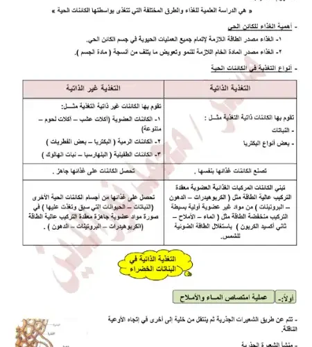 مذكرة احياء للصف الثاني الثانوي الترم الاول PDF
